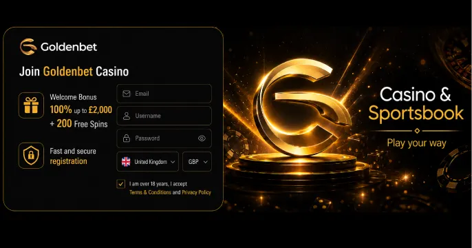 Goldenbet Casino Account banner